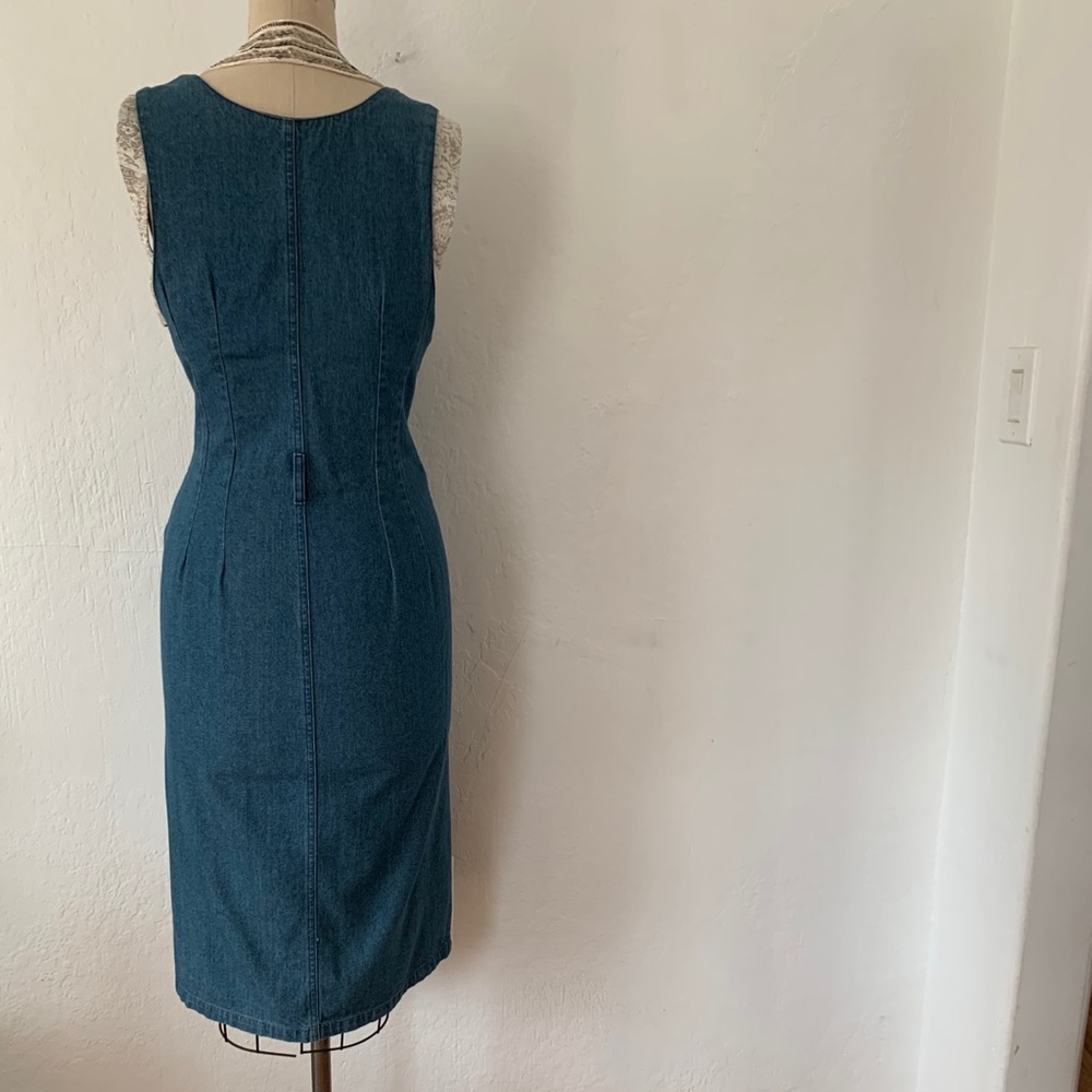 👍🏽SOLD👍🏽 Vintage Bill Blass sexy denim dress - Picture 3 of 8